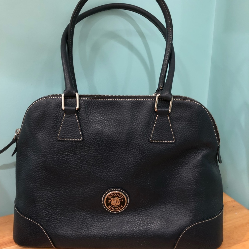 Dooney and Bourke Navy Blue Pebble Leather satchel